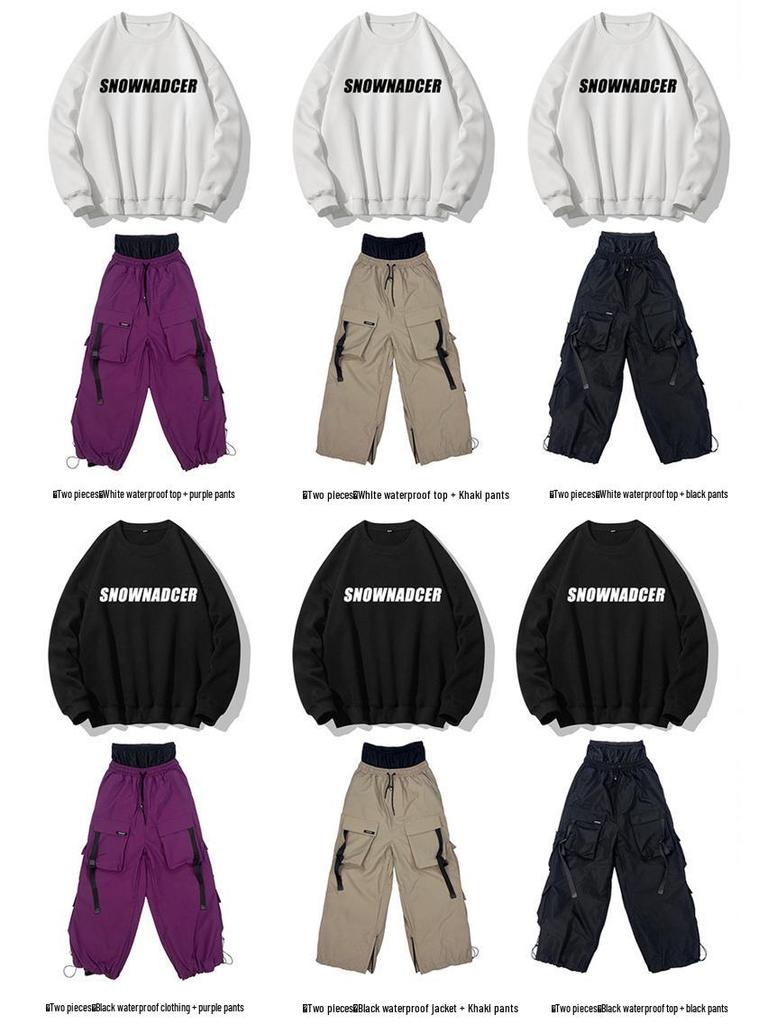 Водонепроницаемый многокарманный горнолыжный костюм Xuexiang - Толстые, теплые снегоходные штаны для мужчин и женщин