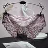Summer Sexy Underwear Perspective Lace Women Panties Floral Solid  Briefs Female Underpants Breathablle