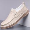 Men's First-layer Cowhide Driving Shoes Soft Leather Doudou Shoes Men's Casual Shoes Large Size Men's Shoes Soft Sole Non-slip