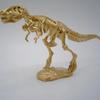 Tyrannosaurus Rex Skeleton Statue Tabletop Ornament Desk Small Gold Sculpture Animal Figurine for