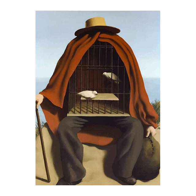 Rene Magritte Canvas Painting Surrealism Classic Artwork Reproduction Posters Print Wall Art Picture Home Decor for Living Room