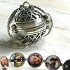 Unisex Expandable Multi Photos Ball Pendant Locket Chain Necklace Gift