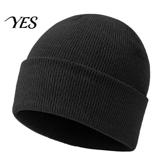 Windproof Winter Headwear Knitted Hat, Unisex Thick Thermal Skull Cap, Cozy Cold Weather Warm Knit Hat for Men Women Outdoor Hiking Jogging