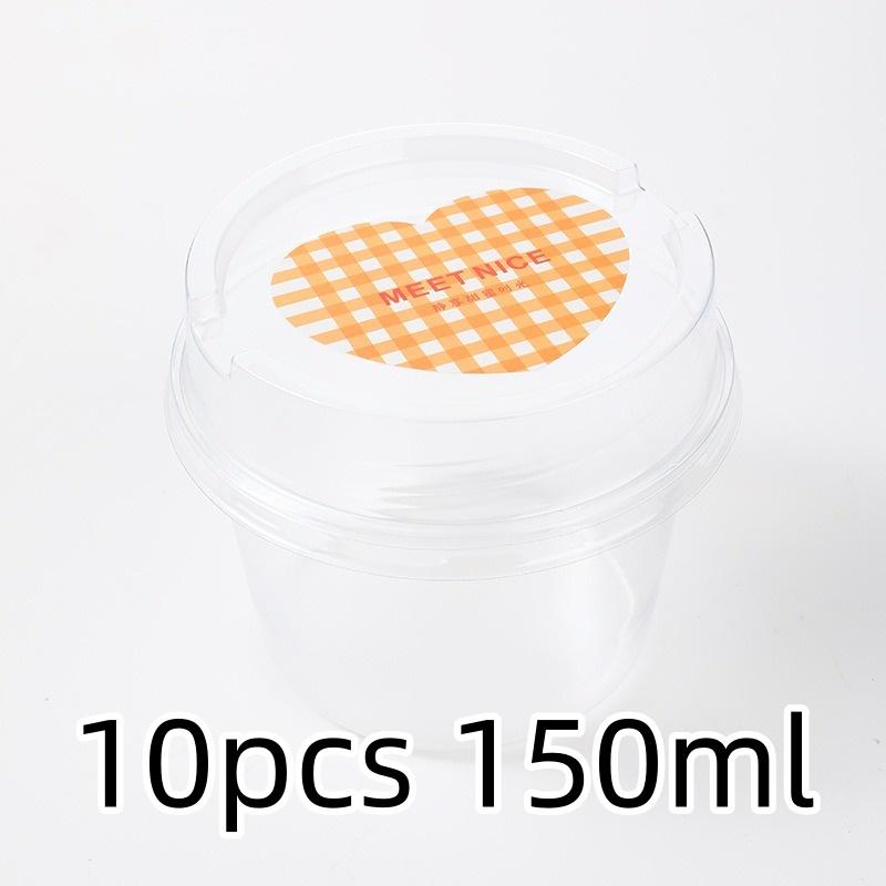 50 шт. 360 мл без отверстий пудинговые стаканчики с крышками пластиковые коробки мороженое мусс десерт пикник вечеринка упаковка десертные стаканчики с крышкой