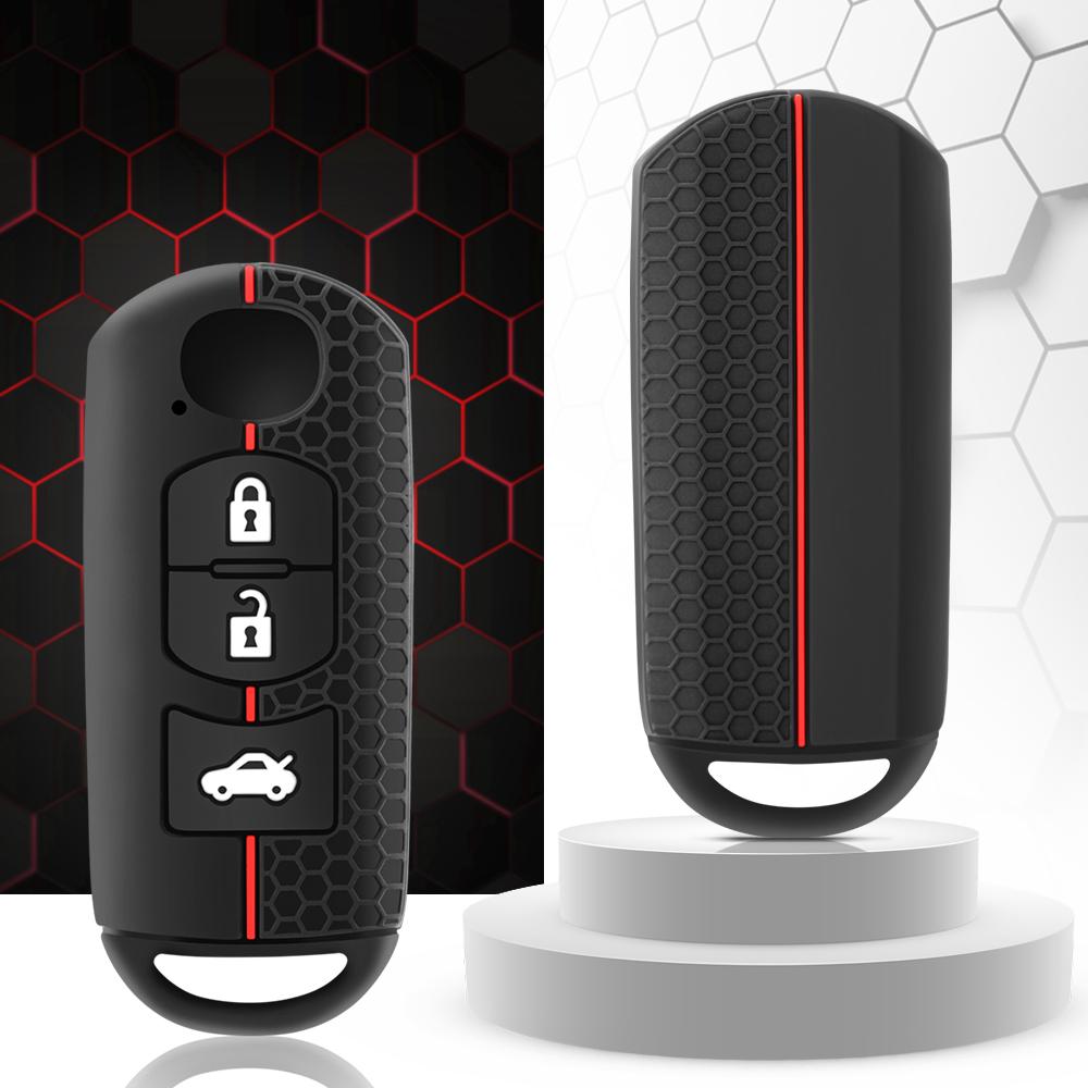 Silicone Car Key Case Cover For MAZDA 2 3 5 6 CX-3 CX-5 CX-7 CX-9 Speed Miata MX5 Shell Jacket Protector 2 3 4 B