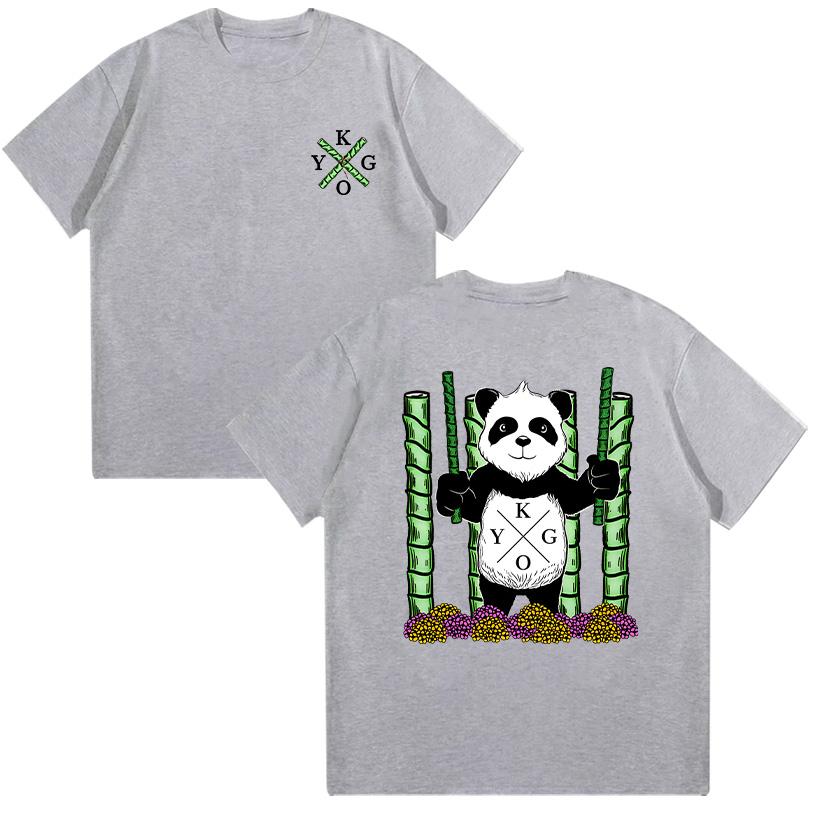 Футболка Kygo Panda Футболка с графикой аниме диджея Kygo из Норвегии Хлопковая высококачественная мужская футболка Y2k уличная одежда Женская мужская повседневная одежда