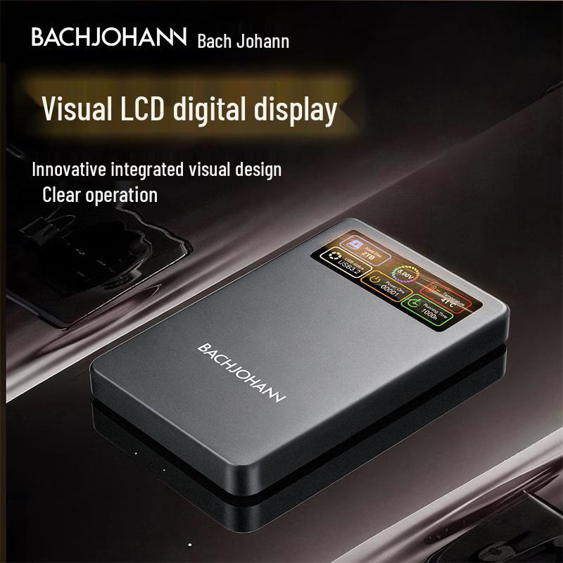 Прочный внешний жесткий диск Bach John с цифровым дисплеем, USB 3.2