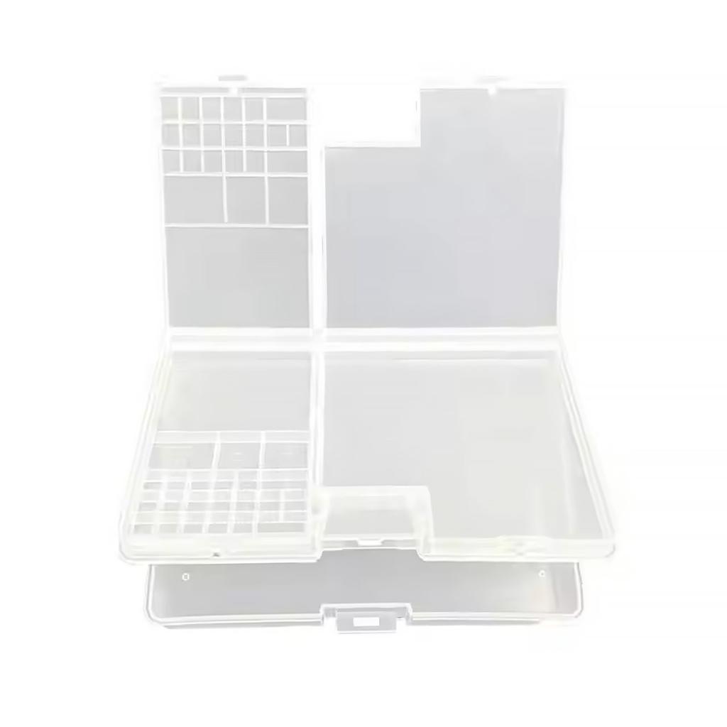 Rosfix Dwupoziomowy Organizer na Komponenty – Przezroczysta Konstrukcja | Wymiary 180 x 115 x 35 mm | Trwały Materiał PP