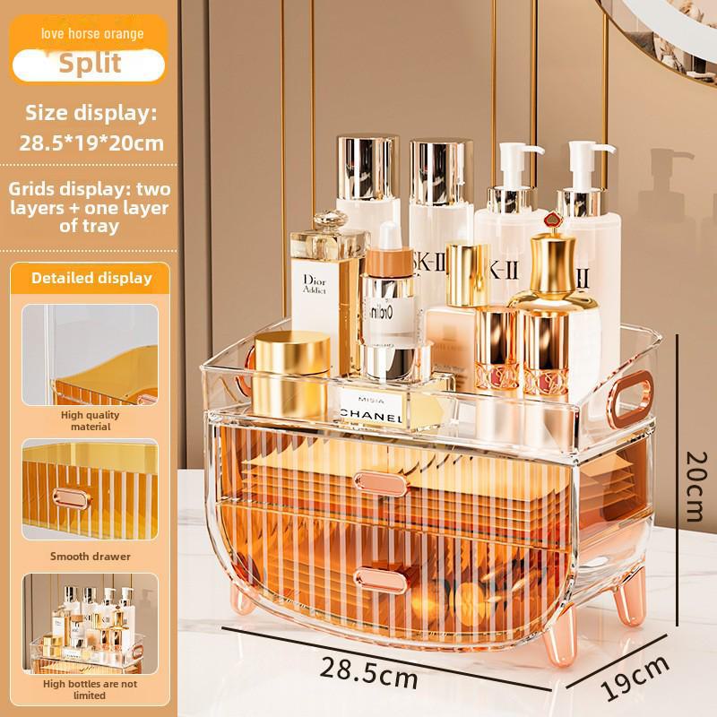 Прозрачный ящик для хранения средств по уходу за кожей и косметики для ванной комнаты