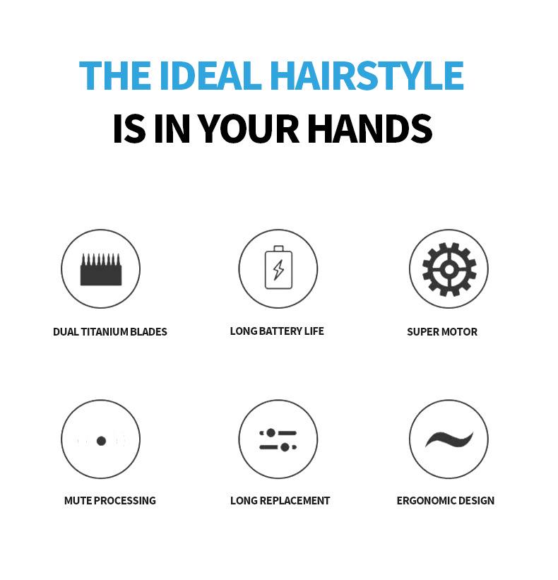 Rechargeable LCD Display Hair Clipper: Professional Electric Razor with USB Charging