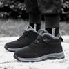 Fashion New Winter Boots for Men Waterproof PU Leather Warm Snow Ankle Boots Outdoor Warm Plush Non-slip Work High-top Casual Shoes