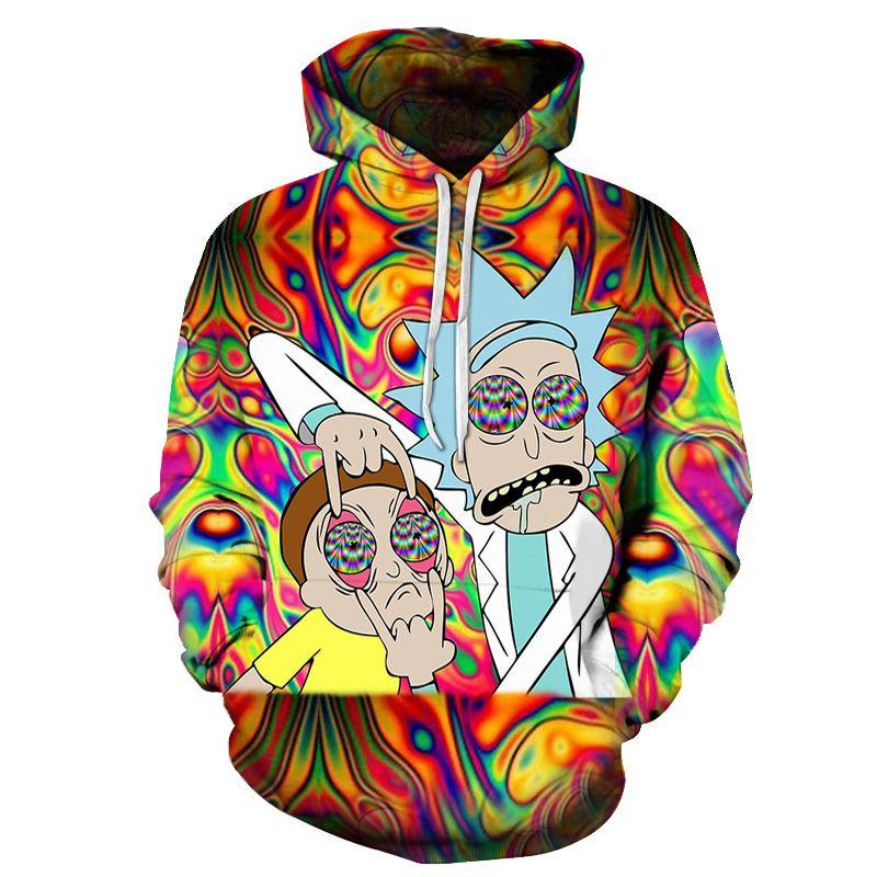 Rick And Morty 3d Print Womenmen Pullover Hoodie Sweatshirt Jumper Tops