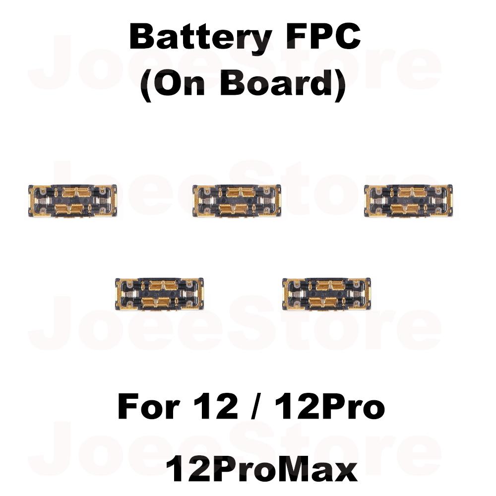 5 шт. Коннектор FPC аккумулятора для iPhone X XS XR 11 12 13 14 15 16 Pro Max 8 Plus Внутренний коннектор FPC аккумулятора Зажим Штекер Гибкий шлейф Запчасти