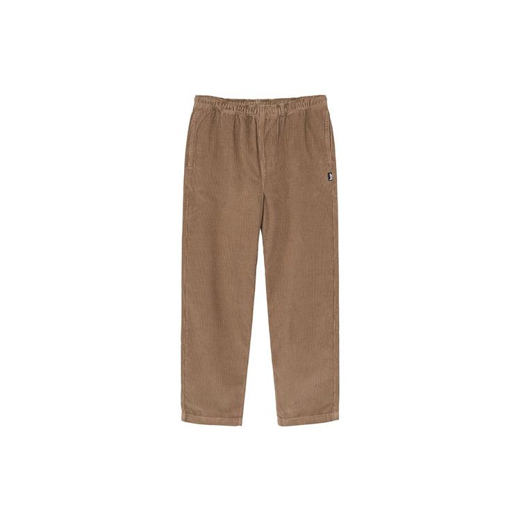 Stussy Однотонные Широкие Брюки Мужские Винтажные Американский Стиль Вышитый Логотип Коричневый 316063