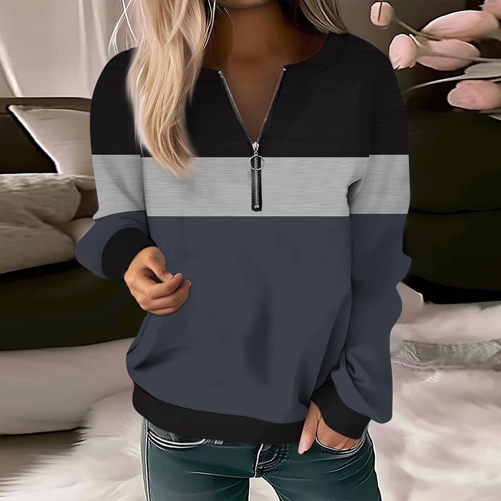 Женский повседневный свитер с длинным рукавом, на молнии, с принтом цветов, свитшот, повседневная верхняя одежда на осень