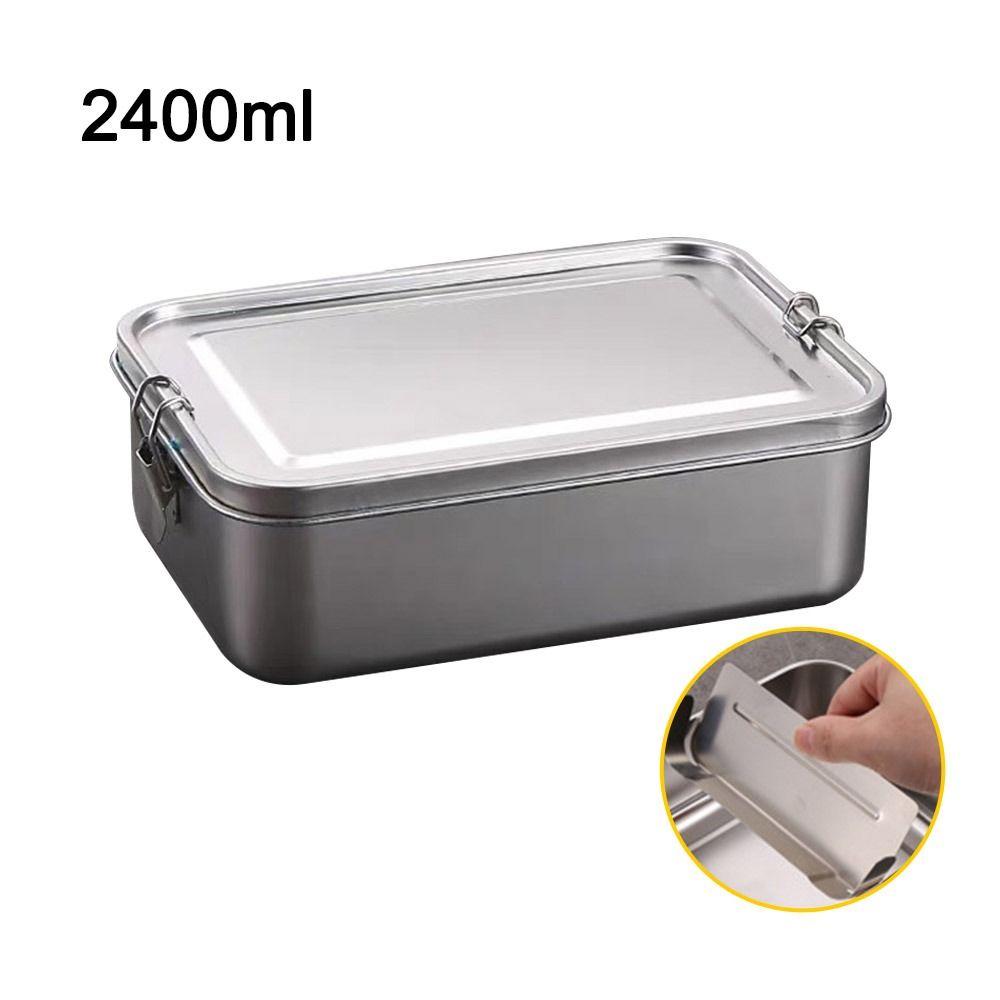Большая емкость Bento Box из нержавеющей стали, контейнер для хранения продуктов, прочный контейнер для обеда на открытом воздухе