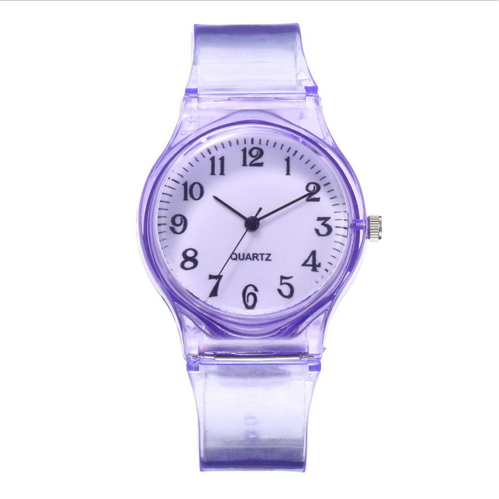 Women Transparent Silicone Wristwatch Student Clock Jelly Quartz Watch Candy Wrist Watch