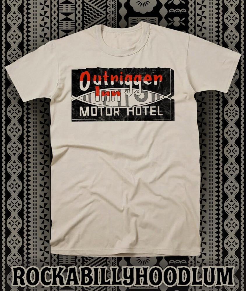 Retro Tiki Art Tee T Shirt 100% Cotton Bar Mug Outrigger Inn Motor Hotel Unisex T-Shirt