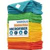 Салфетки из микрофибры для уборки, 20 шт., 25x25 см, многоразовые, впитывающие, для кухни, автомобиля, дома, ванной комнаты, для удаления пыли, полировки, для различных поверхностей
