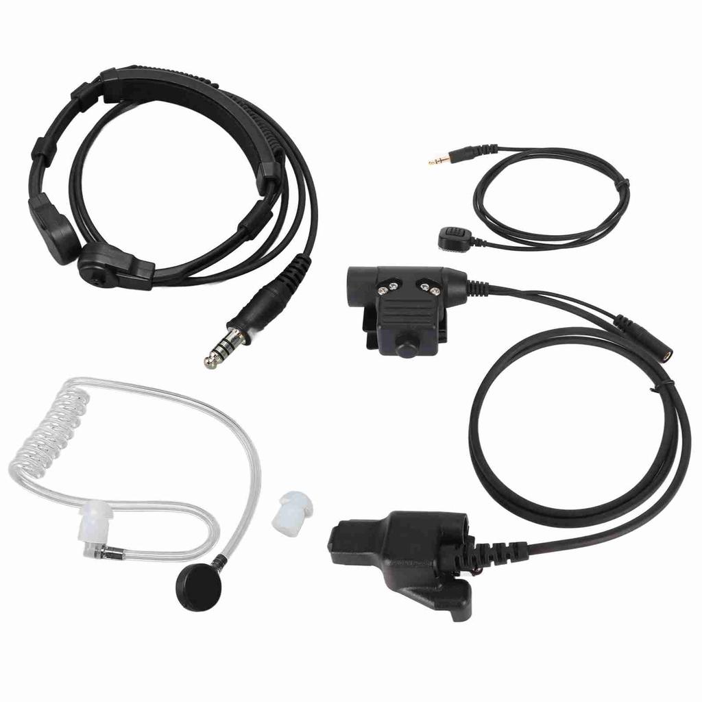 Гарнитура с микрофоном для горла с шумоподавлением Push to Talk Замена адаптера для наушников с микрофоном для горла с вибрацией