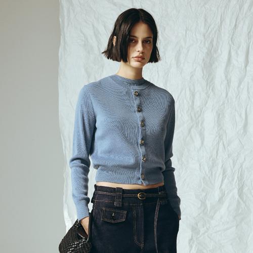 LIA.T Tencel Wool Knit Cardigan & Sleeveless Set