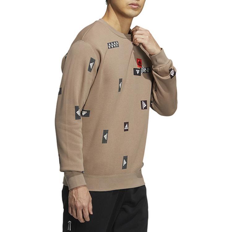 adidas CNY Толстовки Мужские Коричневые С круглым вырезом Утепленные Обычные HN8983