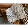 Vivienne Belvague Series Embroidered Lace Table WK2238N1 Runner, 90x90cm, Beige,
