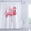 Pink Flamingo Pattern Shower Curtains for Bathroom Tropical Plant Flower and Bird Shower Curtain Waterproof Fabric with Hooks