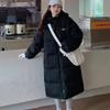Хлопковая куртка женская длинная выше колена осенью и зимой свободная утолщенная теплая удобная куртка с капюшоном повседневное универсальное пальто