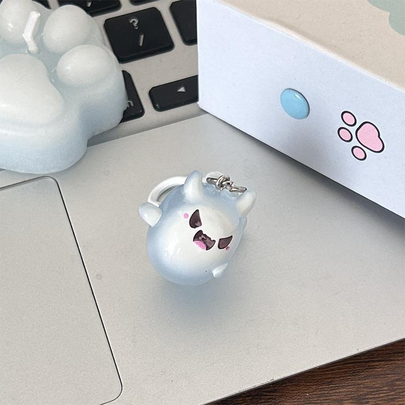 Брелок для ключей с привидением на Хэллоуин, мультяшная желейная кукла, кулон для телефона, чехол для наушников, подвеска, сумка, декор, автомобильный брелок