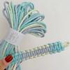 10 Meters Braided Macrame Rope Cotton DIY Bracelet String Gradient Colorful Rope  Bracelet Making