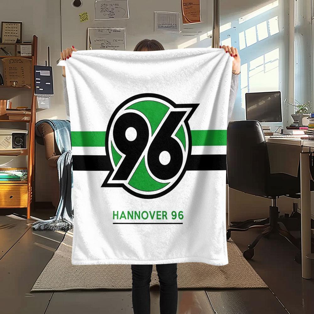 Hannover 96 Printed Flannel Blanket, soft throw for bedroom sofa, washable, Christmas present, great gift.