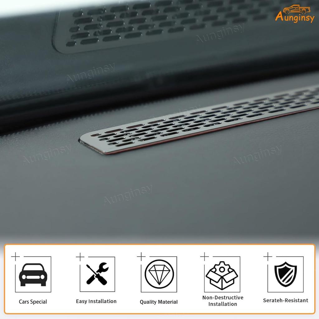 Aunginsy Dashboard Air Vent Grill Panel Cover Compatible with Nissan Frontier 2022-2025 Center Console Air Outlet Anti-Blocking Mesh Dash Air Vent