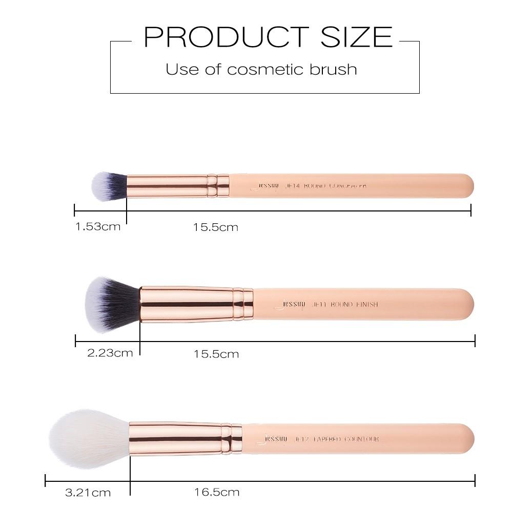 Набор профессиональных кистей для макияжа, 6 штук (Peach Puff/Rose Gold)