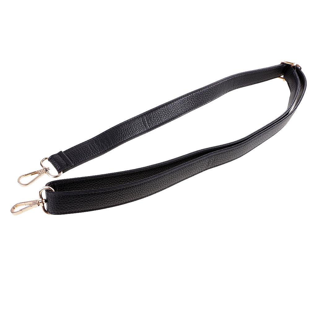 Adjustable Leather Crossbody Shoulder Bag Strap Handle Accessories Black