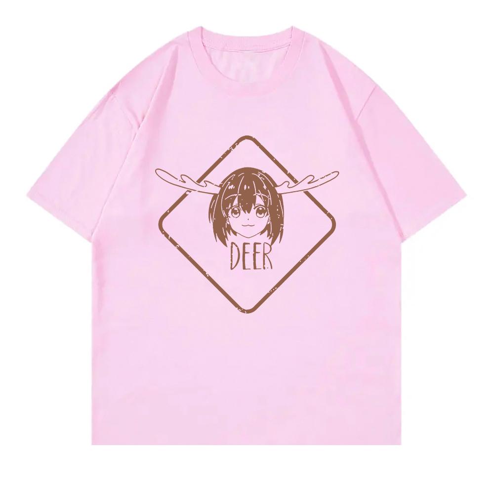Anime My Deer Friend Shikanoko Noko Nokotan T Shirt Unisex Clothing Harajuku Tshirt Unisex High Quality Casual Cotton Tshirts