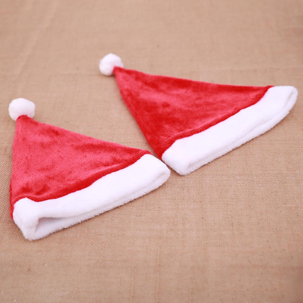 Christmas Short Red Plush Cap Holiday Gathering Celebrations Supplies Decoration