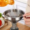 Kitchen Funnel Stainless Steel Funnel with Removable Filter Metal Funnel for Filling Bottle Oil Liquid Food Kitchen Accessories