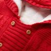 Thick Warm Infant Newborn Sweater Jumpsuit Hooded Kid Toddler Outerwear Baby Rompers