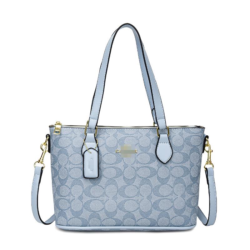 Women's Classic Flower Print Large-Capacity Tote and Crossbody Bag