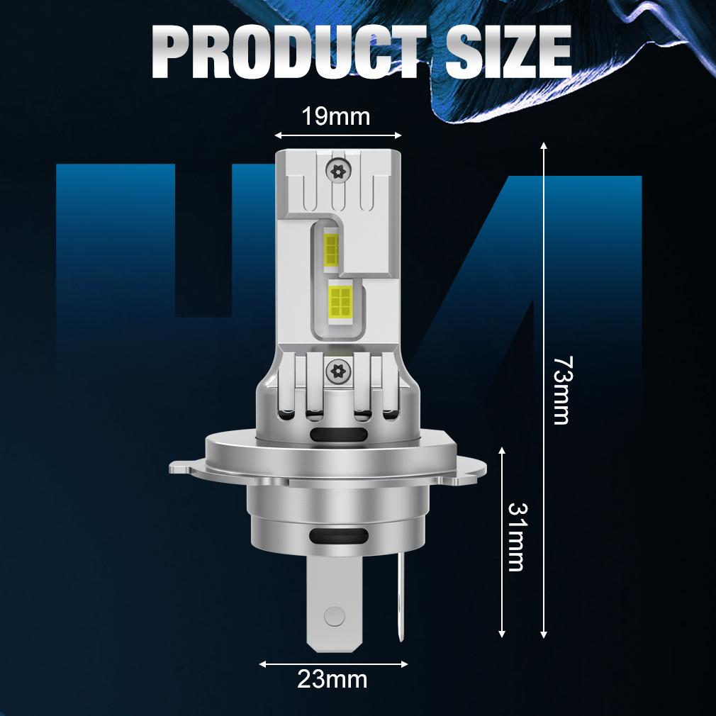 2 шт. Canbus H4 светодиодные лампы для фар дальнего и ближнего света 30000 лм для автомобилей и мотоциклов 24 шт. 3570 CSP турбо светодиодные диодные лампы для авто мото фары 12 В 6500 К