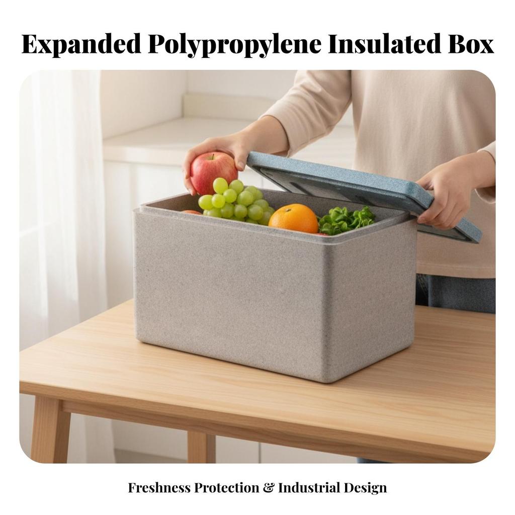 Molded Insulated Box with Lid | Lightweight preservation Packaging,