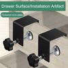 2Pcs Drawer Fixing Clips Rustproof Strong Load-bearing Anti-slip Design Drawer Front Installation Clamps Woodworking Tools