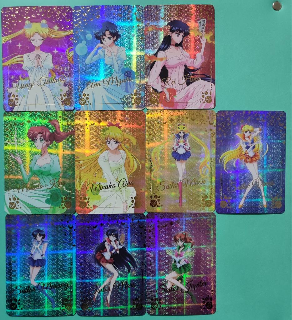 Diy 10pcs/set Sailor Moon Crystal Season Gilding Self Control Collect Signature Trading Flash Card Anime Cartoon Christmas Gift