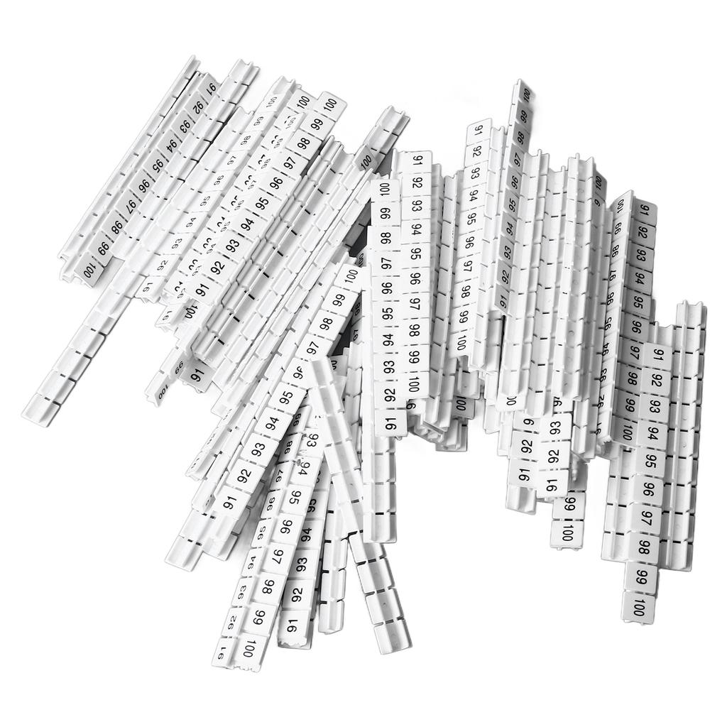 100 шт. Маркировочная этикетка для клеммной колодки 91?100 Нейлоновая полоска-маркер для легкой резки для UK10N