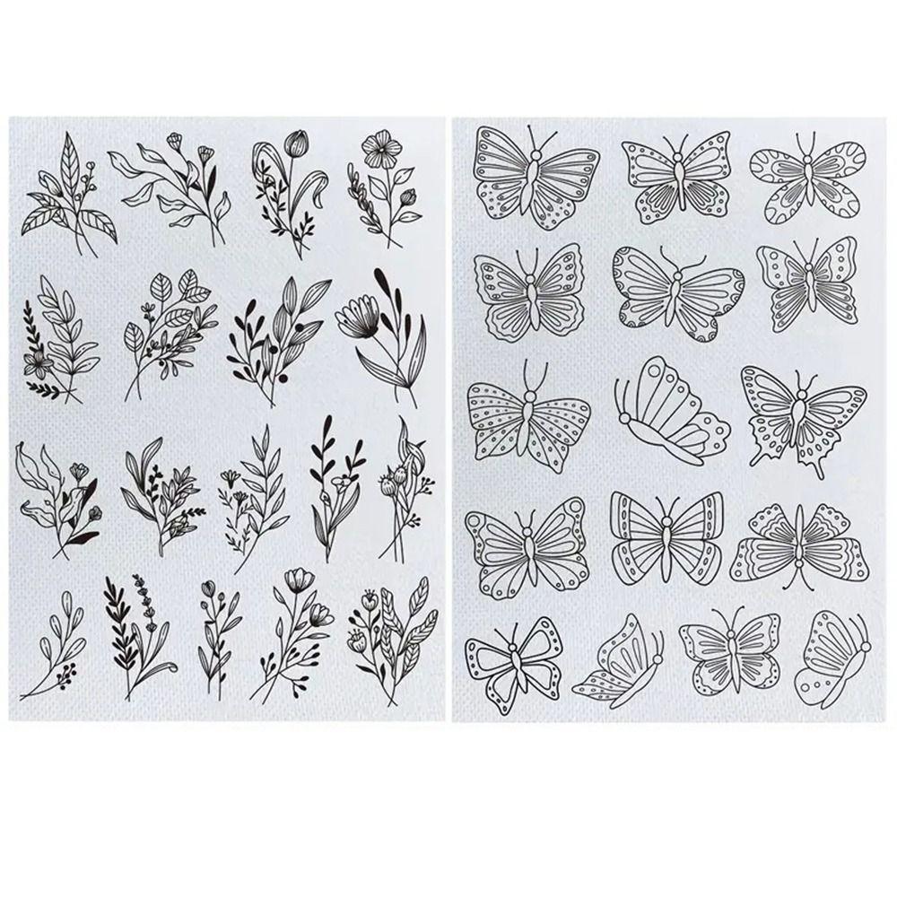 2 листа вышивки ручной работы водорастворимые узоры вышивки водорастворимый стабилизатор для начинающих