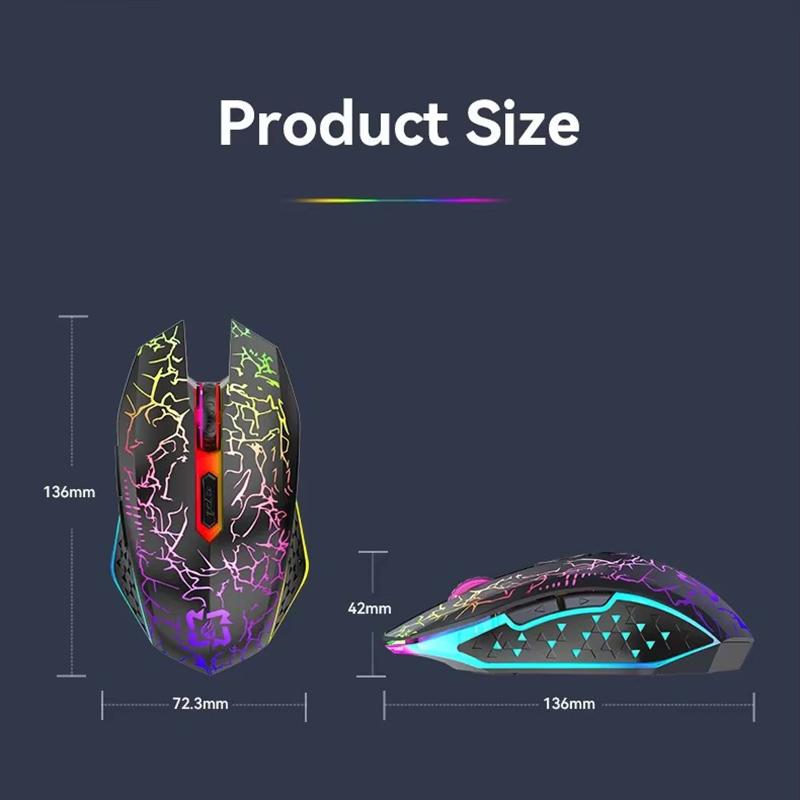 2.4G беспроводная Bluetooth-мышь игровая мышь бесшумная мышь перезаряжаемая мышь RGB 1600 DPI мыши для компьютера ноутбука планшета ПК Macbook