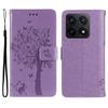 Для чехла телефона Xiaomi 14T с подставкой, с рисунком кошачьего дерева, кожаный кошелек, мобильная крышка