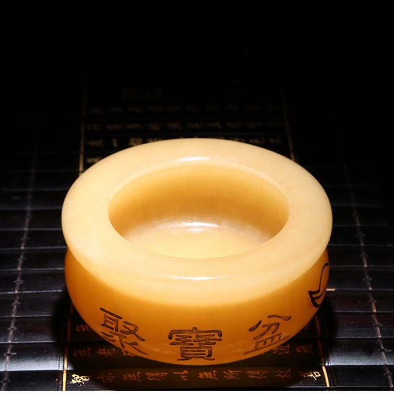 Topaz- Ingot Lucky Cornucopia Decorative Ornament  Chinese Style Home Living Room Bedroom Office Decoration Shop Decoration