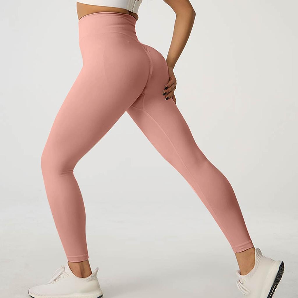 Women's Fashion Solid Color Yoga Pants High Waisted Skinny Sweatpants Fitness Pants